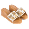 Jig&Sid Golden Glam Wedge Slides