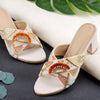 Jig&Sid Pastel Bloom Embellished Heels