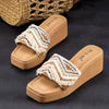 Jig&Sid Boho Luxe Fringe Wedge Slides