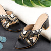Jig&Sid Midnight Criss-Cross Embellished Heels