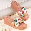 Jig&Sid Multicolor Glam Wedge Slides